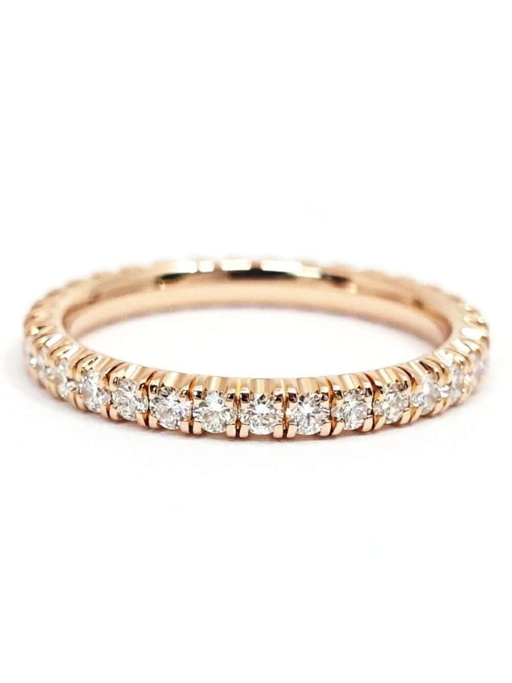 Cartier 18k Pink Gold Etincelle de Cartier Full Eternity Diamond Ring Pinky